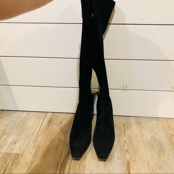 Cole Haan Knee high squared toe heeled boots size 8 - Picture 2 of 6